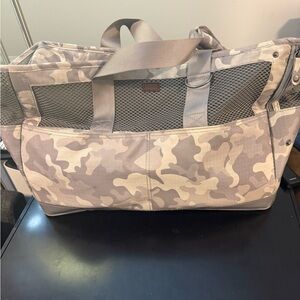 Pet Travel Carrier Tote in Beige Camo - Comfortable Dog Carrier